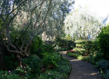 A stone path to the garden of your dreams created just for you by Hurtado's Landscaping